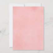 サンゴと赤面ピンクの女の子のベビーのブランチシャワー 招待状 (裏面)