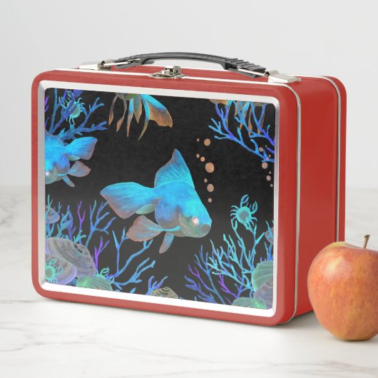 サンゴと遊藻の間の海洋動物 メタルランチボックス (インサイチュ)