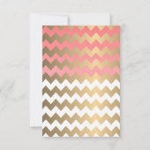 サンゴと金ゴールドのハート – 日付を保存 セーブザデート (裏面)