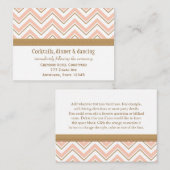 サンゴと金ゴールドの山形披露宴エンクロージャカード エンクロージャーカード (正面/裏面)