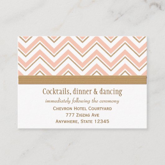 サンゴと金ゴールドの山形披露宴エンクロージャカード エンクロージャーカード (正面)