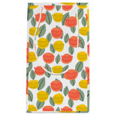 サンゴと金ゴールドの花 スモールペーパーバッグ (正面)