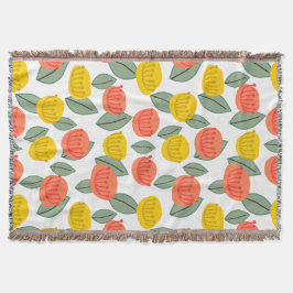 サンゴと金ゴールドの花 スローブランケット