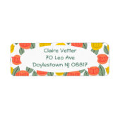 サンゴと金ゴールドの花 ラベル (正面)