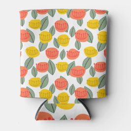 サンゴと金ゴールドの花 缶クーラー