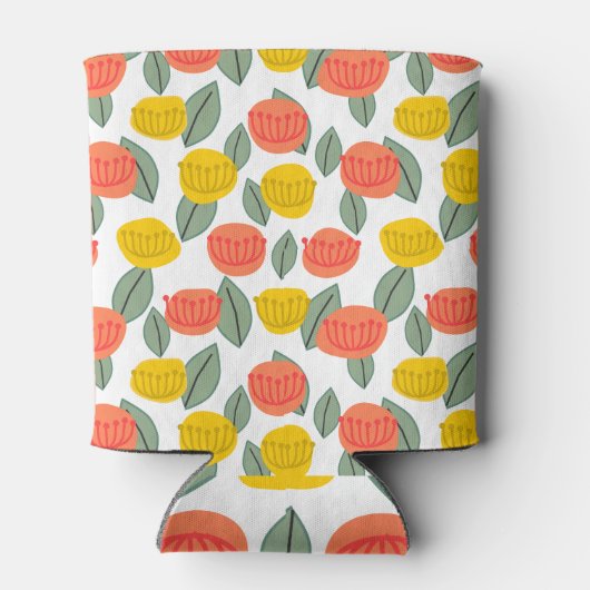 サンゴと金ゴールドの花 缶クーラー (裏面)