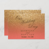 サンゴと金ゴールドグリッター- RSVP (正面/裏面)