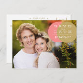 サンゴと金ゴールドサークル日付ポストカードの保存 案内ポストカード (正面/裏面)