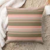 サンゴと金ゴールドストライプ クッション (ブランケット)