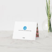 サンゴと金ゴールドハート – ありがとう サンキューカード (裏面)