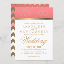 サンゴと金ゴールドハート-招待状