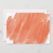 サンゴと金ゴールド熱帯水カラークリスマスカード (裏面)