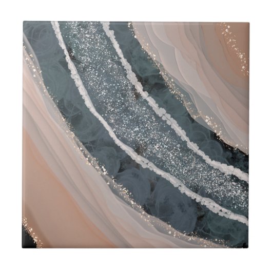 サンゴと青の宝石 タイル (正面)