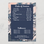 サンゴと青ひまわりアート |写真 |葬儀 プログラム (裏面)