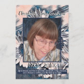 サンゴと青ひまわりアート |写真 |葬儀 プログラム (正面)