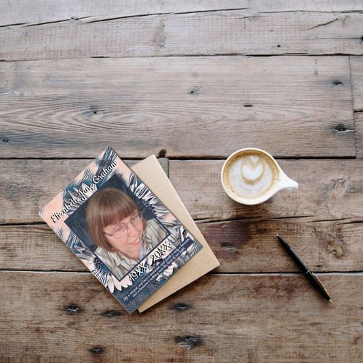 サンゴと青ひまわりアート |写真 |葬儀 プログラム