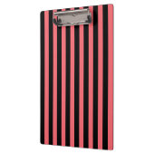 サンゴと黒のキャンディストライプー クリップボード (左)