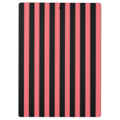 サンゴと黒のキャンディストライプー クリップボード (裏面)