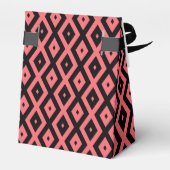 サンゴと黒のダイヤモンドパターン フェイバーボックス (裏面サイド)