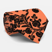 サンゴと黒フローラの贈り物 ネクタイ (ロール)
