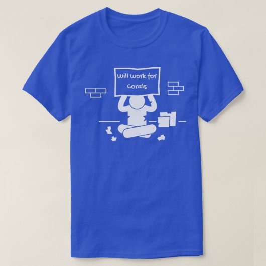 サンゴに働く Tシャツ (デザイン正面)