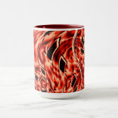 サンゴのイメージに映し出された曲がった正方形 マグカップ (中央)