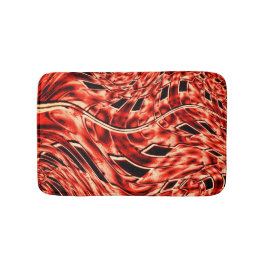 サンゴのイメージバスマットに映し出された曲がった正方形 バスマット