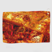 サンゴのカーニバルマスクに変色 ゴルフタオル (横)