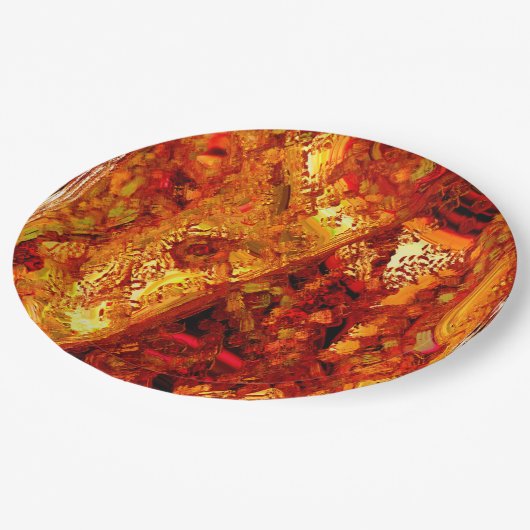 サンゴのカーニバルマスクに変色 ペーパープレート (アングル)