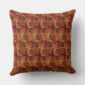 サンゴのグラデーションの円を持つ正方形のレリーフ、 浮き彫り クッション (裏面)