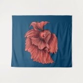 サンゴのシャム戦闘魚 タペストリー (正面(横))