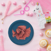 サンゴのシャム戦闘魚 ペーパープレート (パーティー)