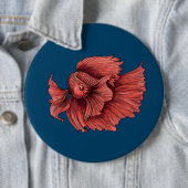 サンゴのシャム戦闘魚 缶バッジ (インサイチュ)