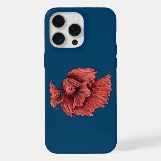 サンゴのシャム戦闘魚 iPhoneケース (裏面)