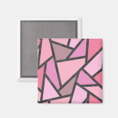 サンゴのステンドグラス模様の色合い マグネット (正面/裏面)