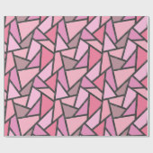 サンゴのステンドグラス模様の色合い ラッピングペーパー (フラット)