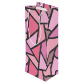 サンゴのステンドグラス模様の色合い ワインギフトバッグ (裏面アングル)