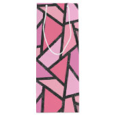 サンゴのステンドグラス模様の色合い ワインギフトバッグ (裏面)