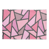 サンゴのステンドグラス模様の色合い 枕カバー (裏面)