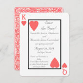 サンゴのトランプ キング/クイーン セーブ・ザ・デート (正面/裏面)