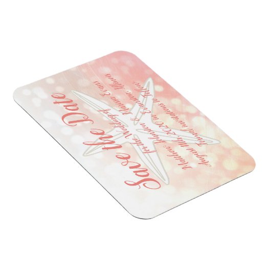 サンゴのヒトデのビーチー日付の磁結婚石を保存 マグネット (右側)