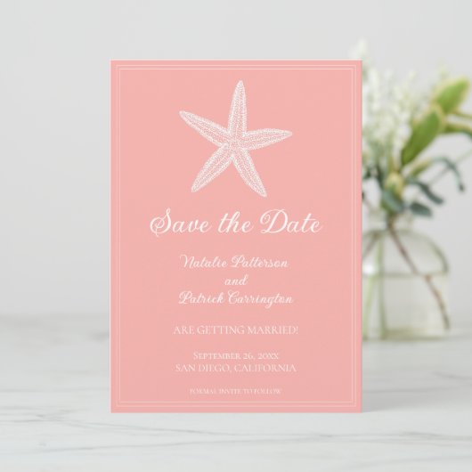 サンゴのヒトデ Save the Date 招待状 (スタンド正面)