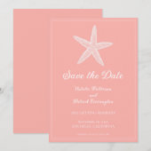 サンゴのヒトデ Save the Date 招待状 (正面/裏面)