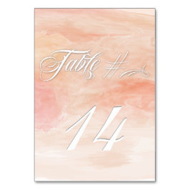 サンゴのモダン水結婚色 テーブルナンバー