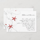 サンゴのリハーサルを結婚行う紅ヒトデ 招待状 (正面/裏面)