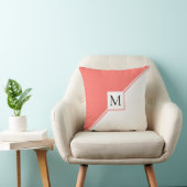 サンゴの三角形とモノグラムを生モダンきる クッション (椅子)