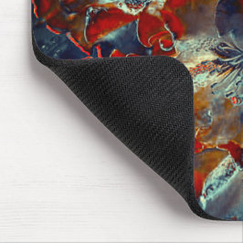 サンゴの上に灰と炭のデジタルフラワー マウスパッド