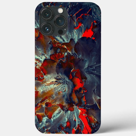 サンゴの上に灰と炭のデジタルフラワー Case-Mate iPhoneケース (裏面)