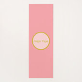 サンゴの上のユニコーン、花、金ゴールド紙吹雪&星 ヨガマット (裏面)