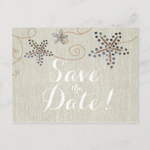 サンゴの優雅さビーチ SAVE THE DATE ポストカード